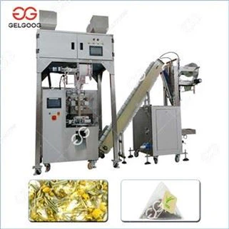 Automatic Triangle Tea Bag Packing Machine|Pyramid Tea Sachet Packaging Machine