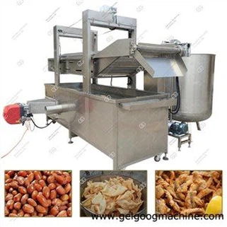 Continuous Peanut Fryer|Pork Skin Frying Machine